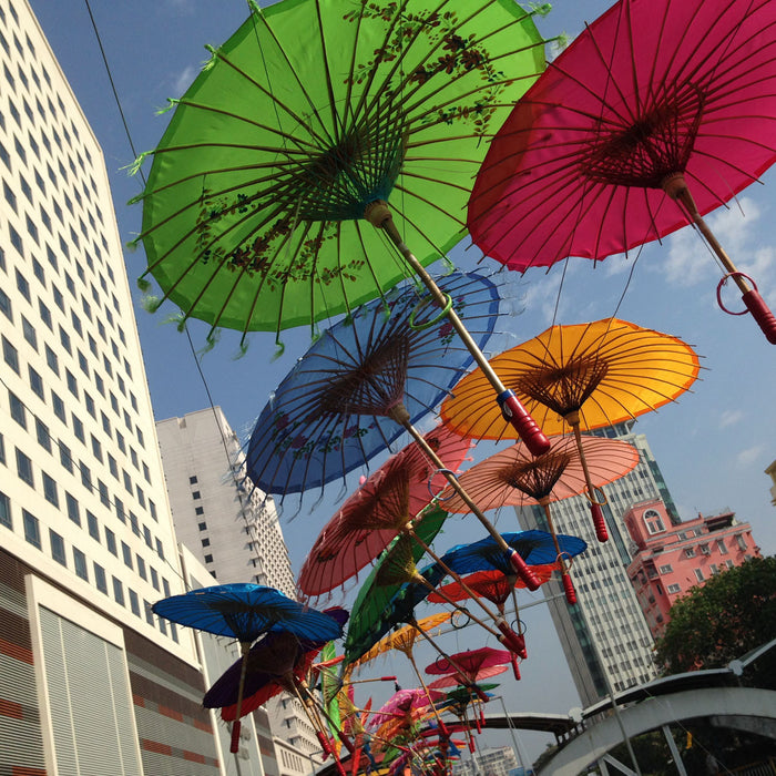 Burmese umbrellas in Yangon