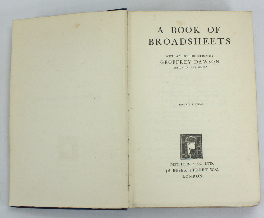 A Book of Broadsheets & A Second Book of Broadsheets, Geoffrey Dawson, 1928-1929