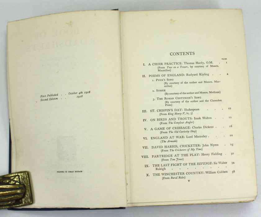 A Book of Broadsheets & A Second Book of Broadsheets, Geoffrey Dawson, 1928-1929