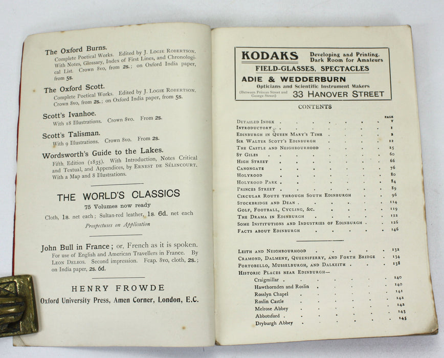A Collection of 5 Early Tourist Guides to Edinburgh, 1900-1934