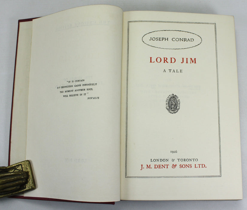 A Collection of 6 'Uniform Edition' Joseph Conrad works, J.M. Dent & Sons, 1923-1926