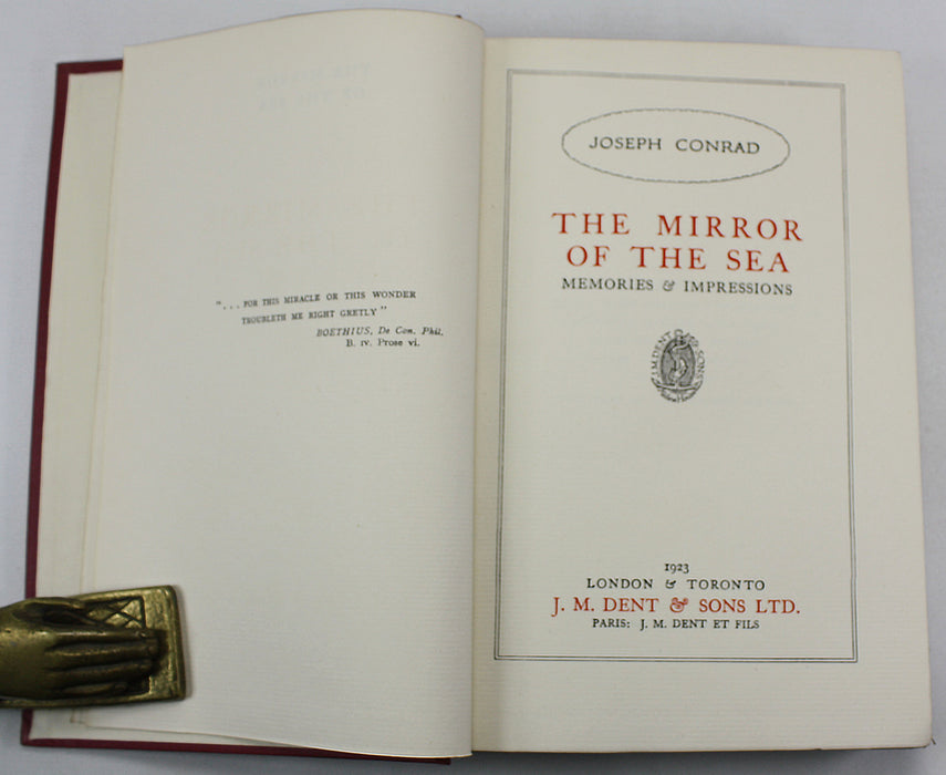 A Collection of 6 'Uniform Edition' Joseph Conrad works, J.M. Dent & Sons, 1923-1926
