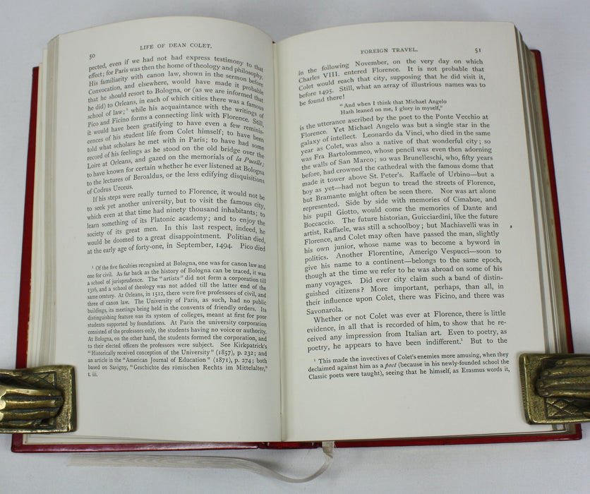 A Life of John Colet, Founder of St. Paul's School, J.H. Lupton, 1909, in St. Paul's Leather Prize Binding
