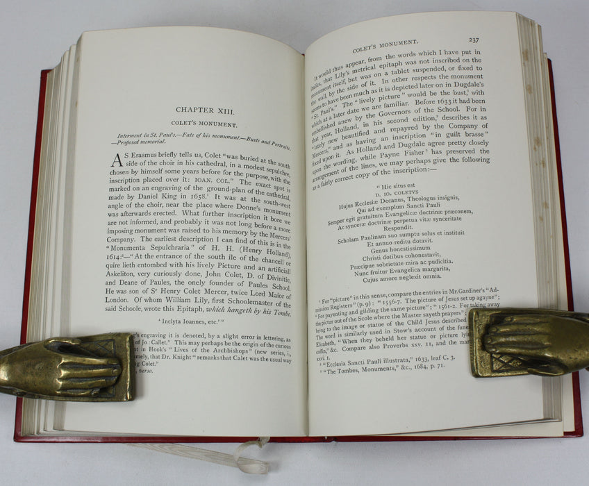 A Life of John Colet, Founder of St. Paul's School, J.H. Lupton, 1909, in St. Paul's Leather Prize Binding