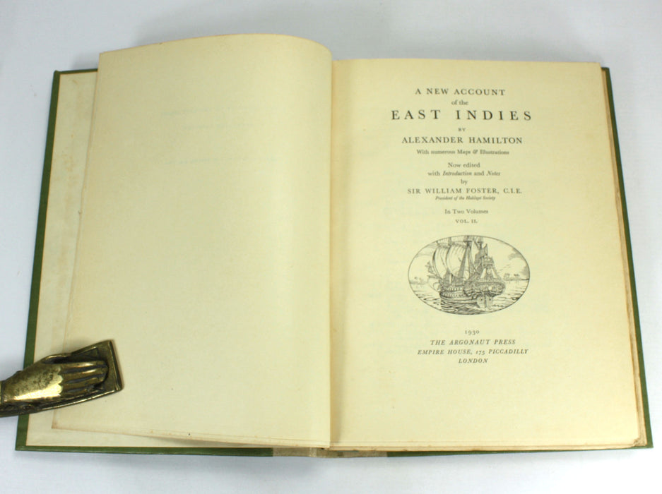 A New Account of the East Indies, by Alexander Hamilton, The Argonaut Press, 1930, Limited edition 2 Volume set