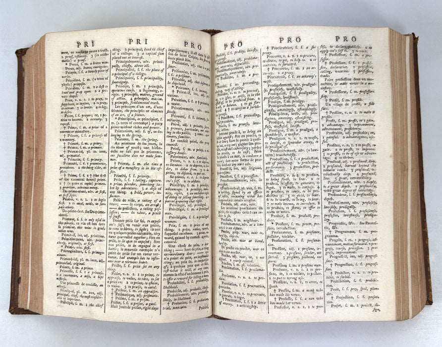 A New French Dictionary; To Which is Prefixed a French Grammar, by Thomas Deletanville, 1771