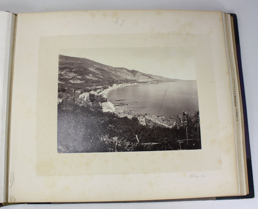 A Pair of Grand Tour Photo Albums from 1872 with Albumen Prints of France and Italy.