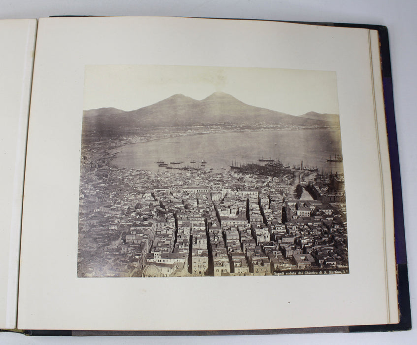 A Pair of Grand Tour Photo Albums from 1872 with Albumen Prints of France and Italy.