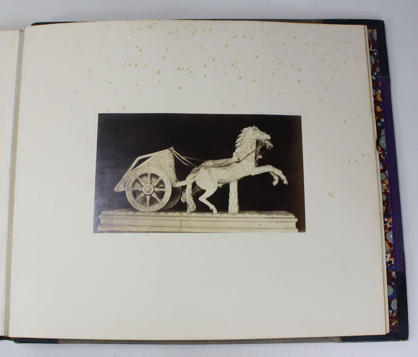A Pair of Grand Tour Photo Albums from 1872 with Albumen Prints of France and Italy.