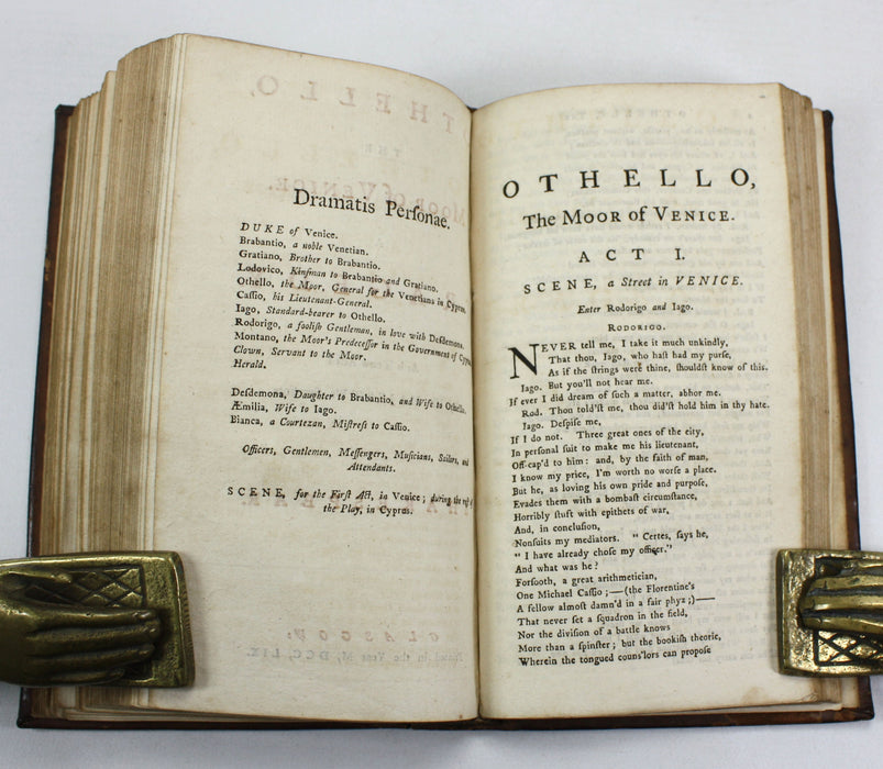 A Sammelband of 5 Shakespeare Plays, 1750s; King Lear; Hamlet; Julius Caesar; Romeo and Juliet; & Othello.