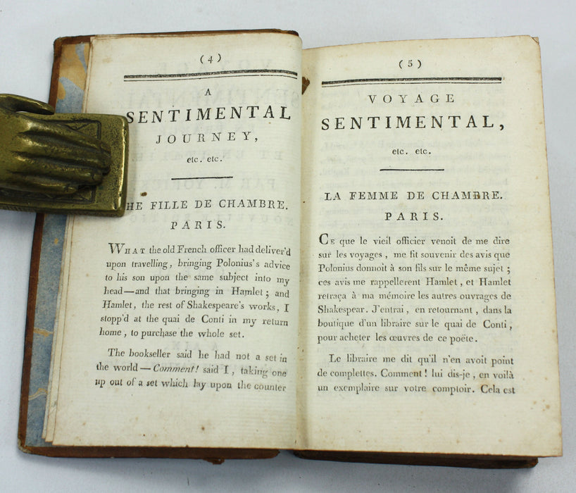 A Sentimental Journey through France and Italy, Voyage Sentimental en France et en Italie, Mr. Yorick, 1796, Dual language edition, Laurence Stern