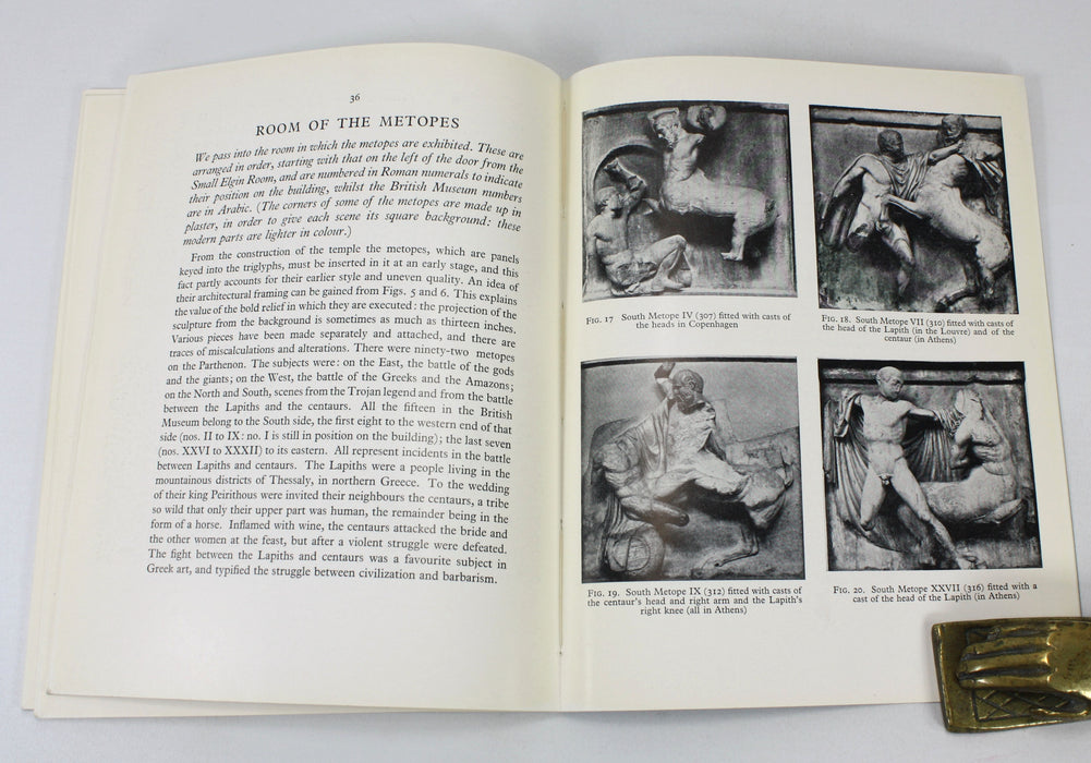 A Short Guide to the Sculptures of the Parthenon in the British Museum (Elgin Collection), 1958