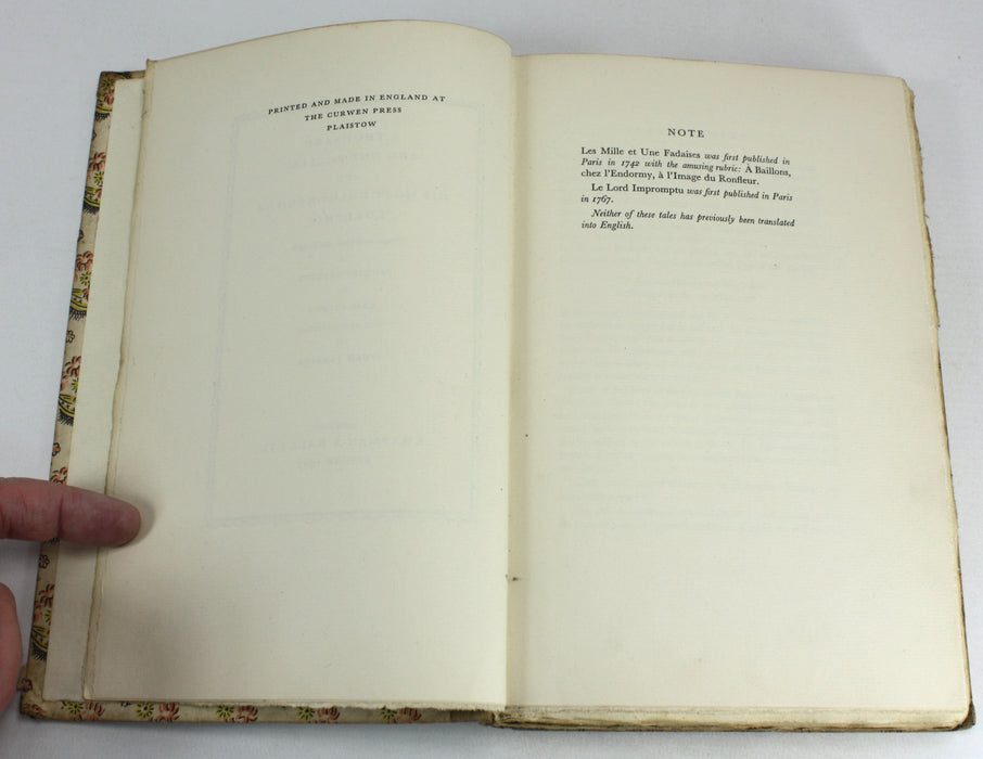 A Thousand and One Follies and His Most Unlooked-For Lordship, Jacques Cazotte, 1927, Limited, numbered edition