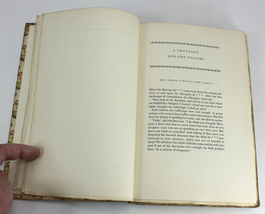A Thousand and One Follies and His Most Unlooked-For Lordship, Jacques Cazotte, 1927, Limited, numbered edition