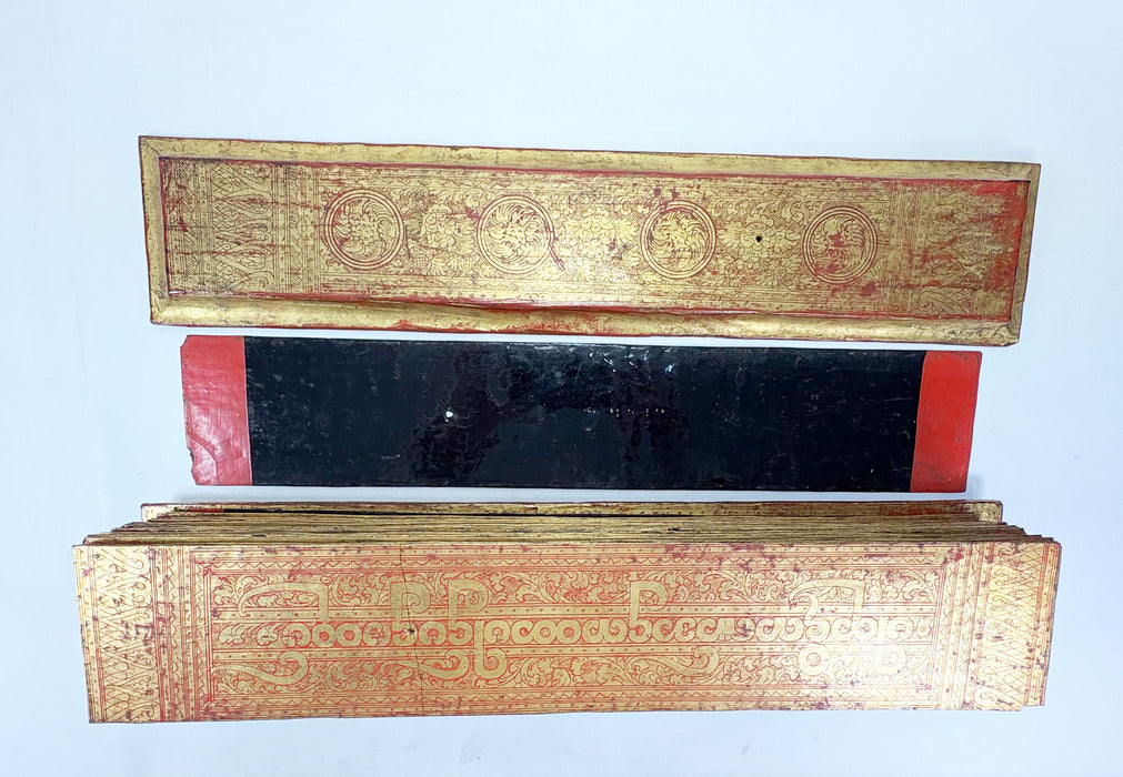 A Truly Outstanding Burmese Kammavaca Buddhist manuscript; 60 Leaves, Late Konbaung Dynasty: circa 1850-1885.