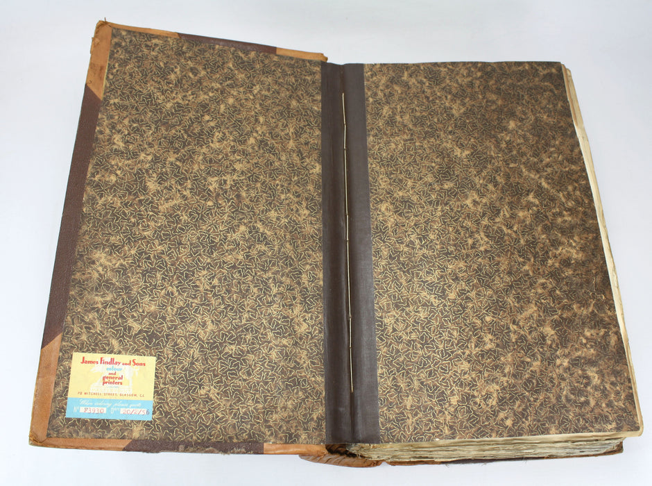 Cartulary; A Very Large Legal Folio Book entitled 'Notes On Titles C.R. & Co.', Bound 1956, with unique content and manuscript pages. Property transactions.