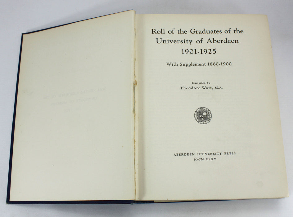 Aberdeen University: Roll of Graduates, 1860-1970, 4 Volume Set