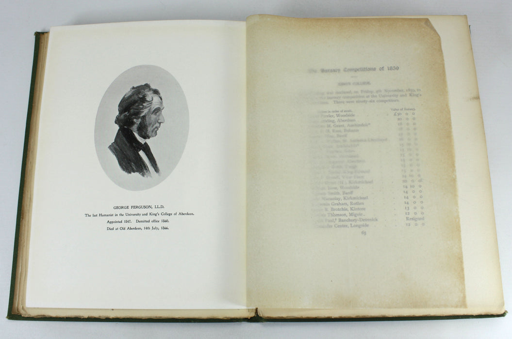 Aberdeen University; Some Account of the Last Bajans of King's and Marischal Colleges M DCCC LIX - LX, William Johnston, 1899 Private printing of 100 copies