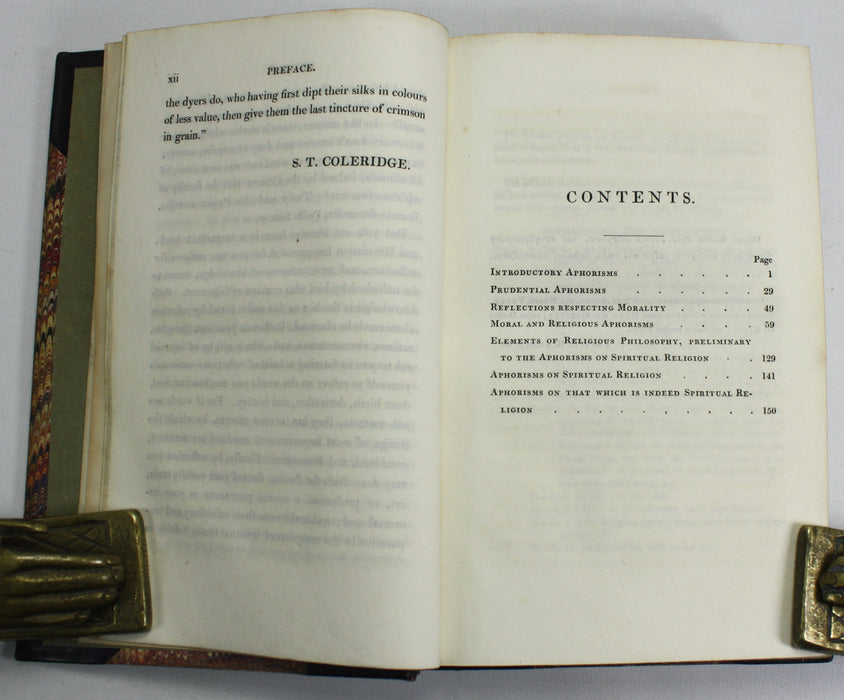 Aids to Reflection in the Formation of Manly Character, S.T. Coleridge, Taylor and Hessey, London, 1825