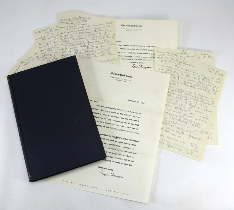 American Literary Annuals & Gift Books 1825-1865, Ralph Thompson, 1936 with signed correspondence
