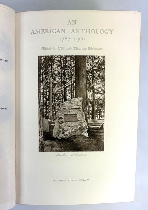 An American Anthology 1787-1900; Selections Illustrating the Editor's Critical Review of American Poetry in the Nineteenth Century, edited by Edmund Clarence Stedman, 1900
