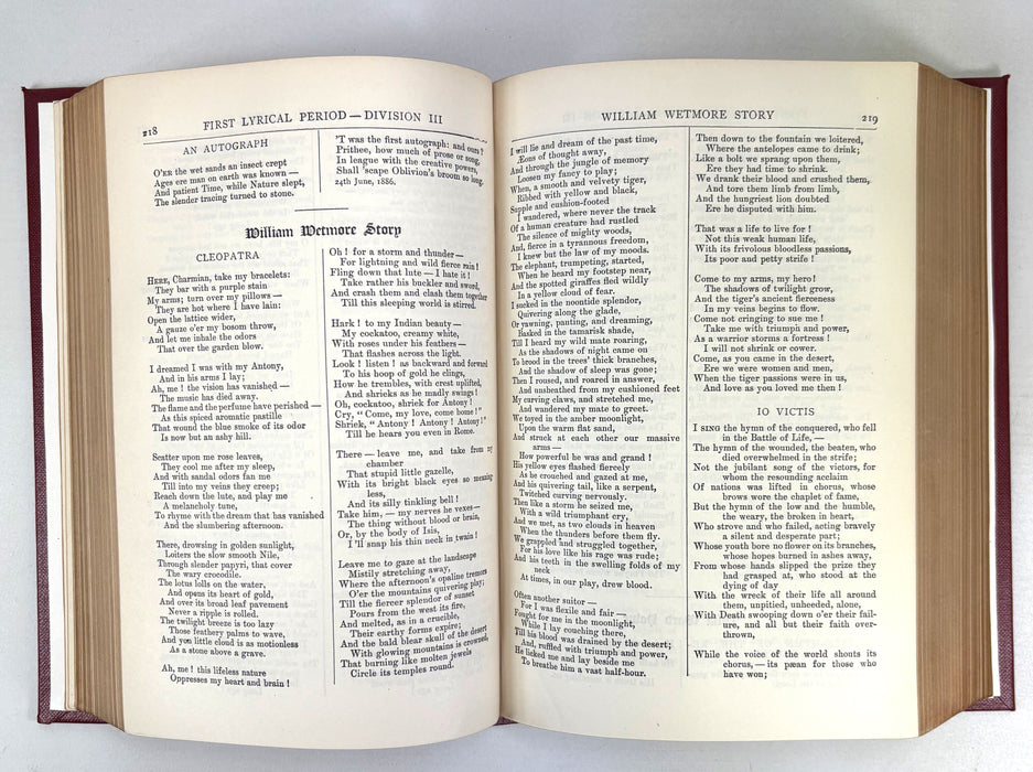 An American Anthology 1787-1900; Selections Illustrating the Editor's Critical Review of American Poetry in the Nineteenth Century, edited by Edmund Clarence Stedman, 1900