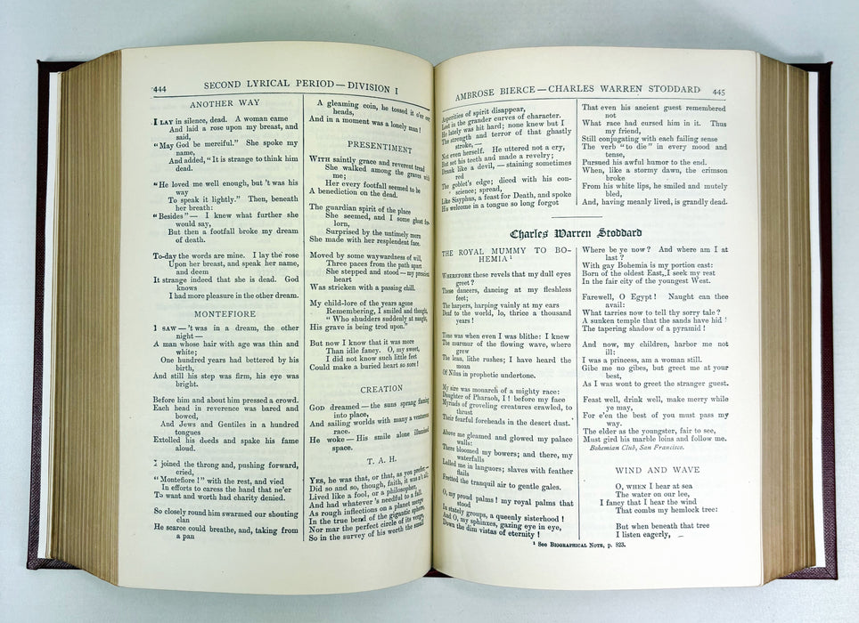 An American Anthology 1787-1900; Selections Illustrating the Editor's Critical Review of American Poetry in the Nineteenth Century, edited by Edmund Clarence Stedman, 1900