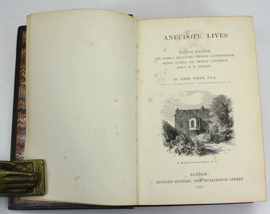 Anecdote Lives of William Hogarth, Sir Joshua Reynolds, Thomas Gainsborough, Henry Fuseli, Sir Thomas Lawrence, and J.M.W. Turner, John Timbs, 1872
