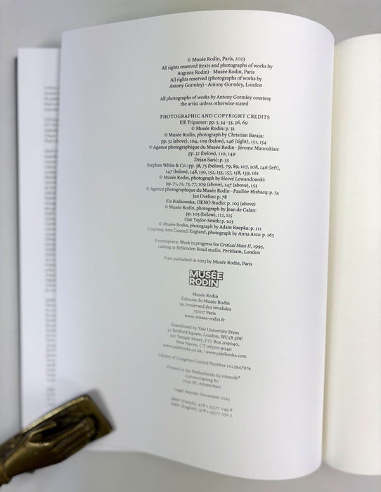 Antony Gormley; Critical Mass, Musée Rodin, 2023 Signed first edition
