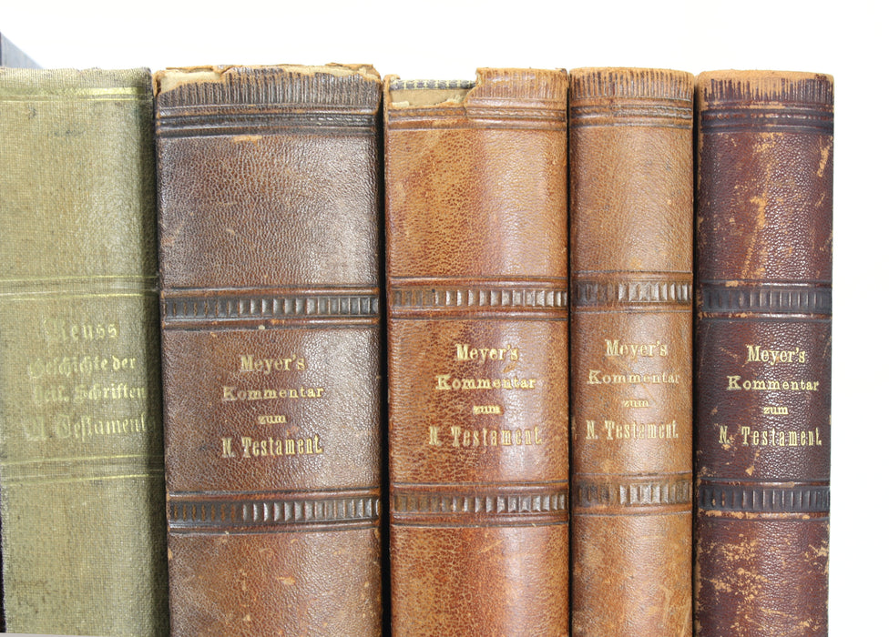Antiquarian German Theology Bundle B, New Testament; Large 12 Volume book collection, mainly 19th Century