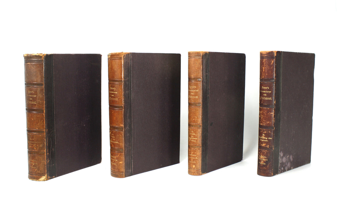 Antiquarian German Theology Bundle B, New Testament; Large 12 Volume book collection, mainly 19th Century