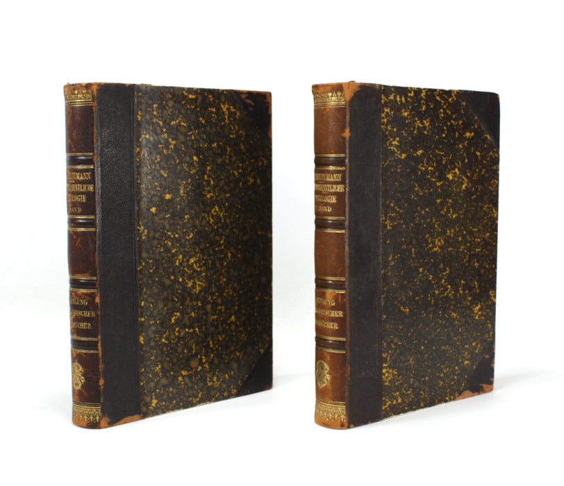 Antiquarian German Theology Bundle B, New Testament; Large 12 Volume book collection, mainly 19th Century
