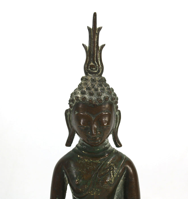 Antique North East Thailand / Laos seated bronze Buddha, c. 1800. Bronze, 22.8cm high