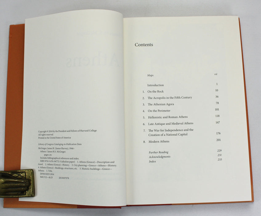 Athens, James H.S. McGregor, The Belknap Press of Harvard University Press, 2014