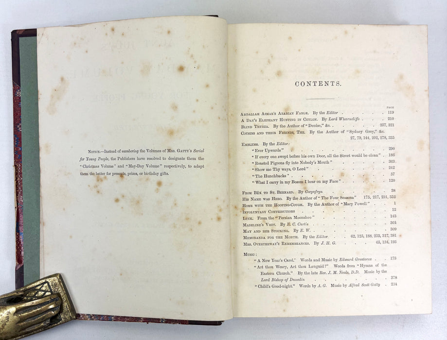 Aunt Judy's Magazine for Young People, Illustrated, 1866-1867, 2 Volumes, ed. Mrs Alfred Gatty