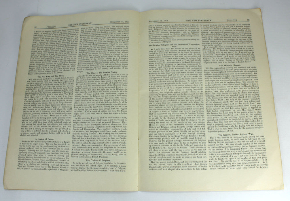 Bernard Shaw; Common Sense About the War, New Statesman Supplement, 1914, 1st