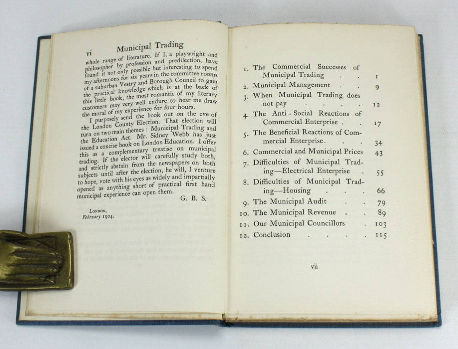 Bernard Shaw; The Common Sense of Municipal Trading, 1904, 1st