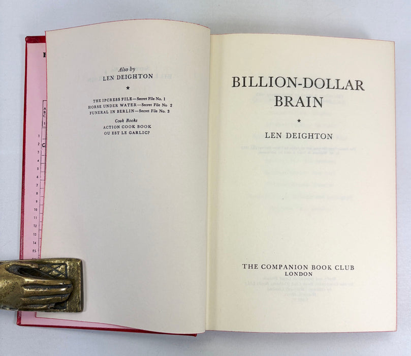 Billion Dollar Brain, Len Deighton, Companion Book Club; Collector's Deluxe Edition, 1966