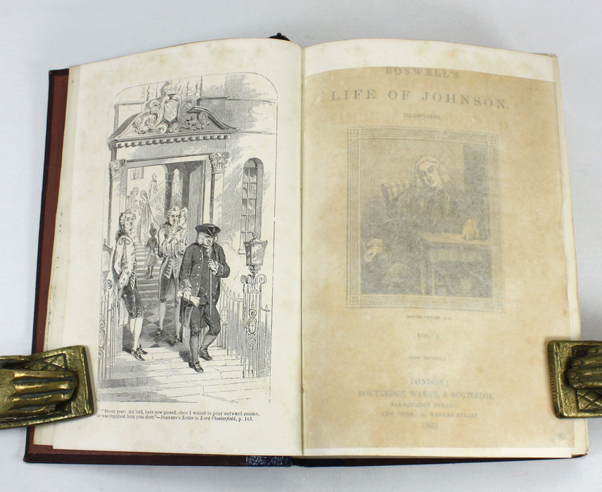 Boswell's Life of Johnson, Illustrated, 2 Volumes complete, Routledge, 1859-1863