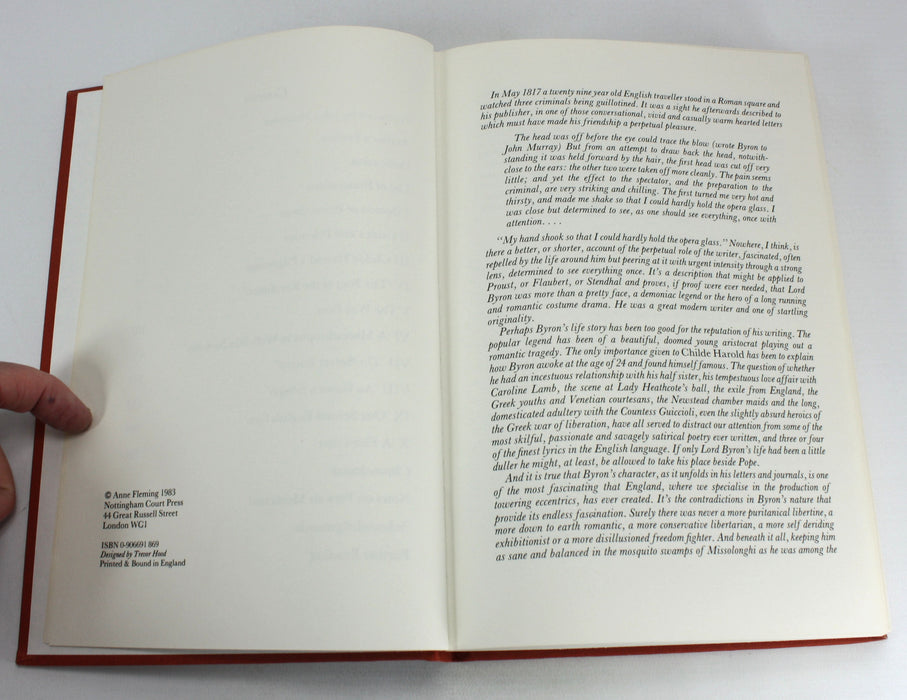 Bright Darkness; The Poetry of Lord Byron Presented in the Context of his Life and Times, Anne Fleming, 1983. Signed.