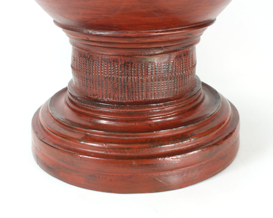 Burmese lacquerware offering vessel, known as hsun ok, 19th Century, 67.5cm high