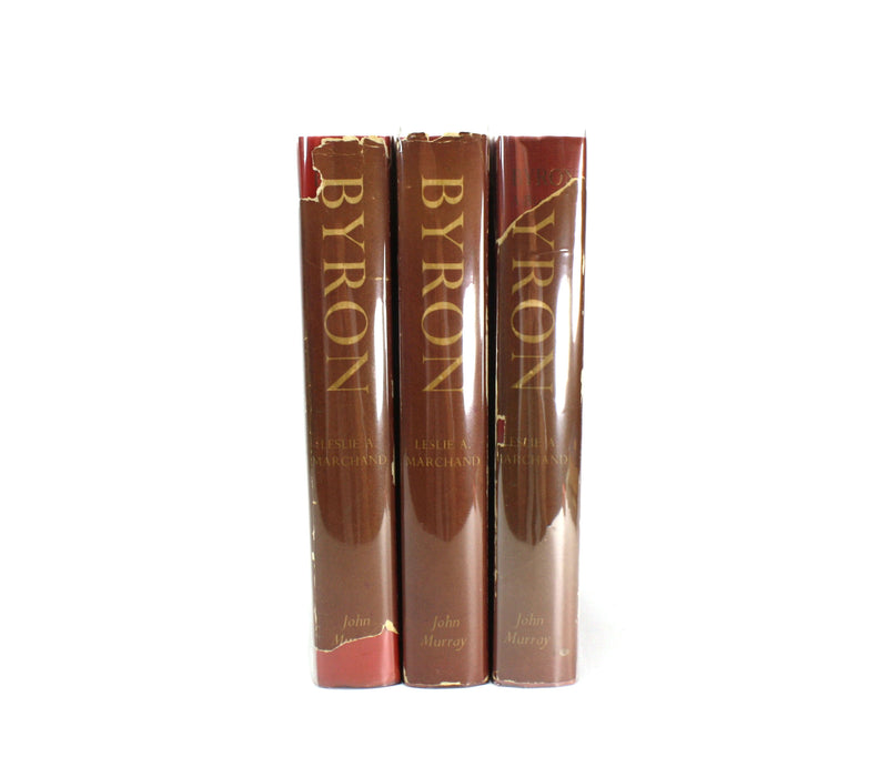 Byron; A Biography, 3 Volume set, Leslie A. Marchand, signed, 1957