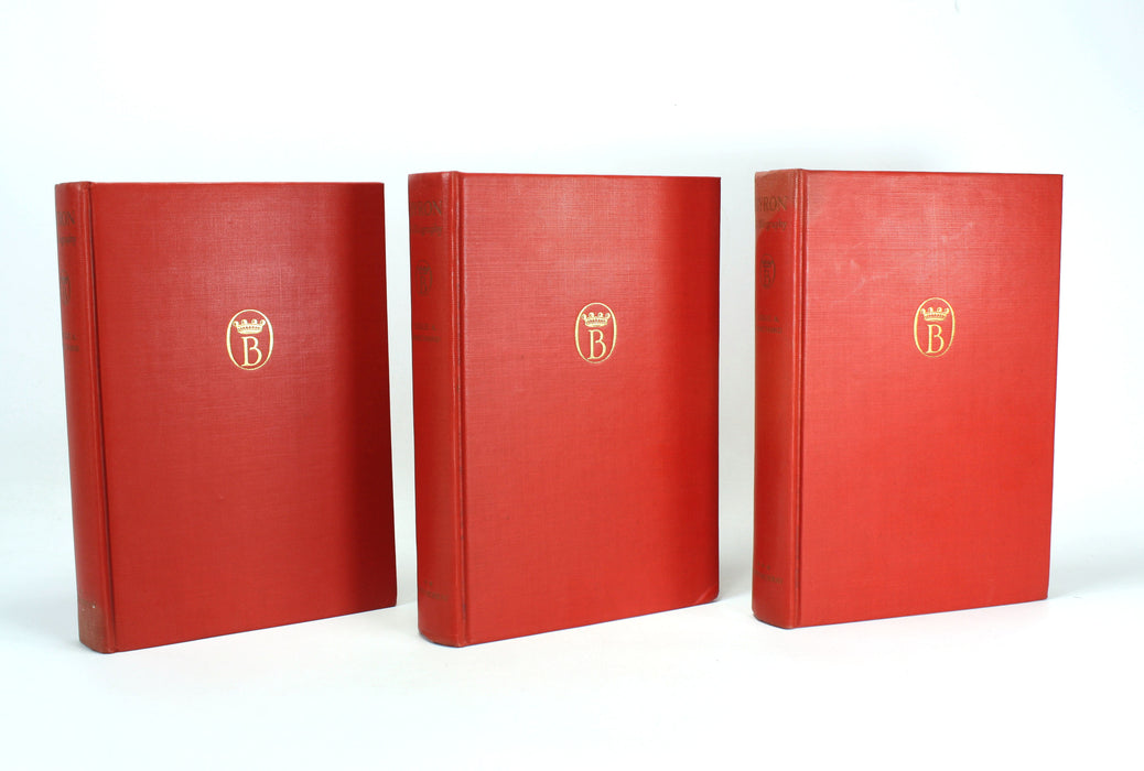 Byron; A Biography, 3 Volume set, Leslie A. Marchand, signed, 1957