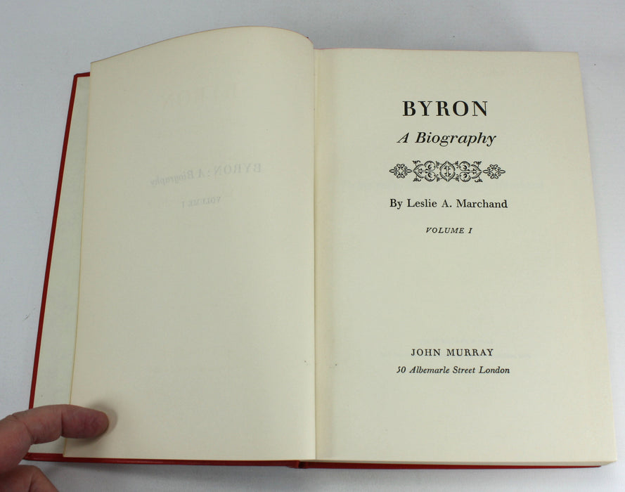 Byron; A Biography, 3 Volume set, Leslie A. Marchand, signed, 1957