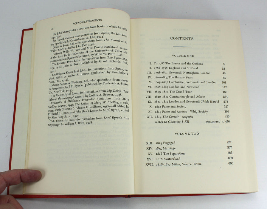 Byron; A Biography, 3 Volume set, Leslie A. Marchand, signed, 1957