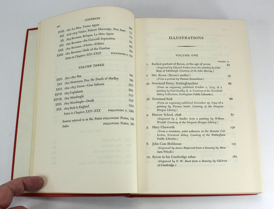 Byron; A Biography, 3 Volume set, Leslie A. Marchand, signed, 1957