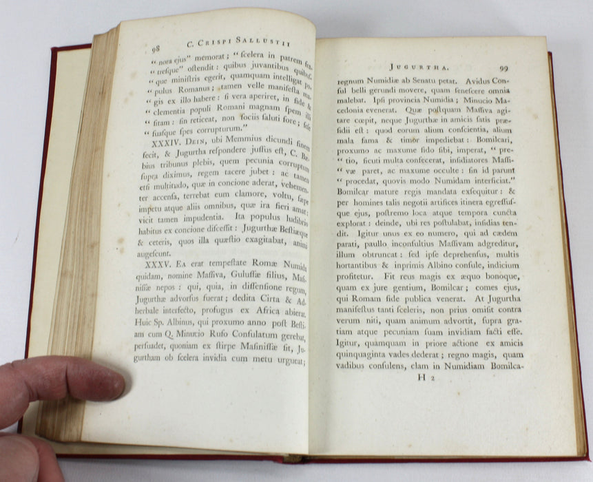 Caii Crispi Sallustii Opera Omnia excusa ad Editionem Cortii cum Editionibus Havercampi et Gabrielis Antonii collatam, 1789