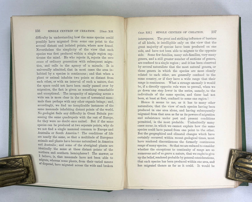 Charles Darwin; The Origin of Species by Means of Natural Selection, or the Preservation of Favoured Races in the Struggle for Life, 1888, Sixth edition, 33rd Thousand, John Murray