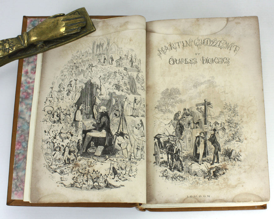 Charles Dickens; The Life and Adventures of Martin Chuzzlewit, Chapman and Hall. First book edition, 1844.