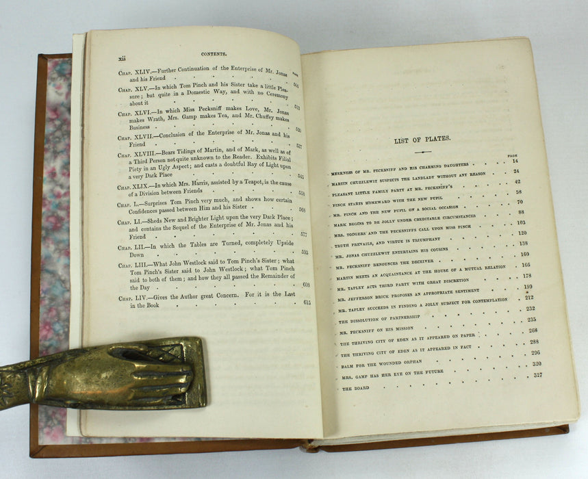 Charles Dickens; The Life and Adventures of Martin Chuzzlewit, Chapman and Hall. First book edition, 1844.
